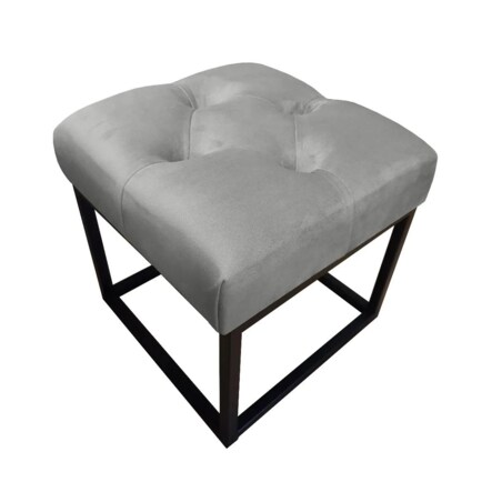 Pufa CHARLIE MG VELVET szara