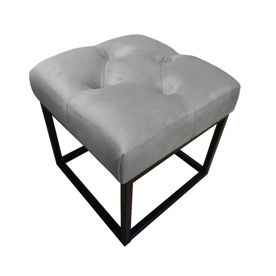 Pufa CHARLIE MG VELVET szara