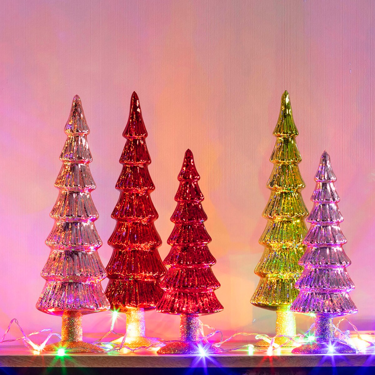 Dekoracja Pink Christmas Tree 28cm boże narodzenie, święta, świąteczne, różowy, 9 x 28 cm