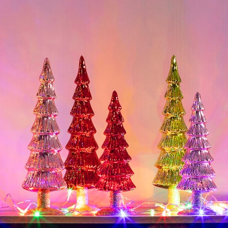 Dekoracja Pink Christmas Tree 28cm boże narodzenie, święta, świąteczne, różowy, 9 x 28 cm