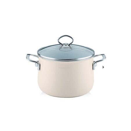 avorio 4,0 L Kremowy Garnek Ceramiczny Z Pokrywką