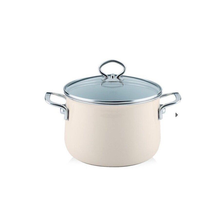 avorio 4,0 L Kremowy Garnek Ceramiczny Z Pokrywką