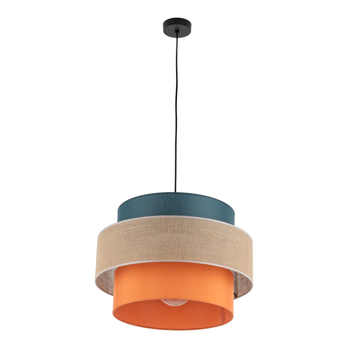 Lampa wisząca TK Lighting TRIO JUTA MIX 2758, klosz 50 cm, E27, naturalna juta, regulowana wysokość