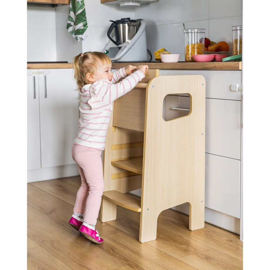 KITCHEN HELPER Super Safe Montessori Zabudowa Pomocnik Kuchenny Dla Dzieci