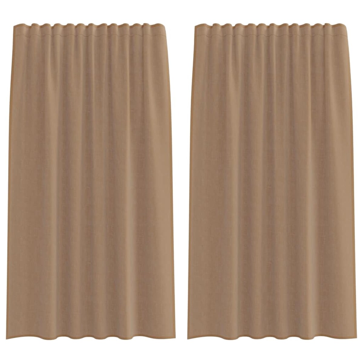 vidaXL Zasłony woalowe z kieszeniami na drążek 2 szt. Jasnobrązowe
