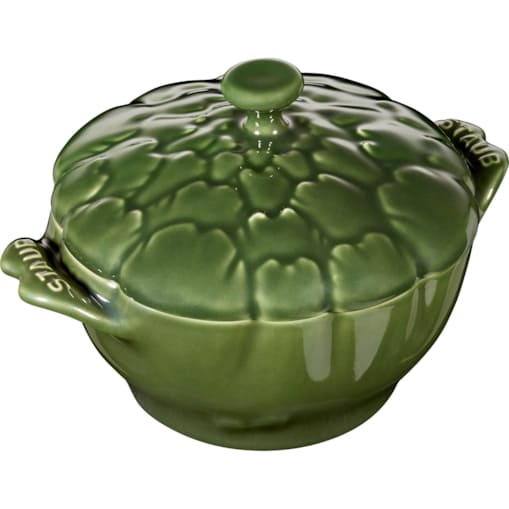 Mini Cocotte ceramiczny okrągły karczoch Staub - Zielony, 470 ml