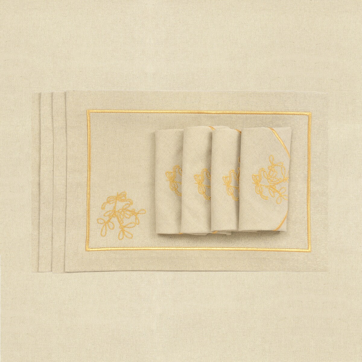 Podkładki Mistletoe Goldenline - 4 sztuki