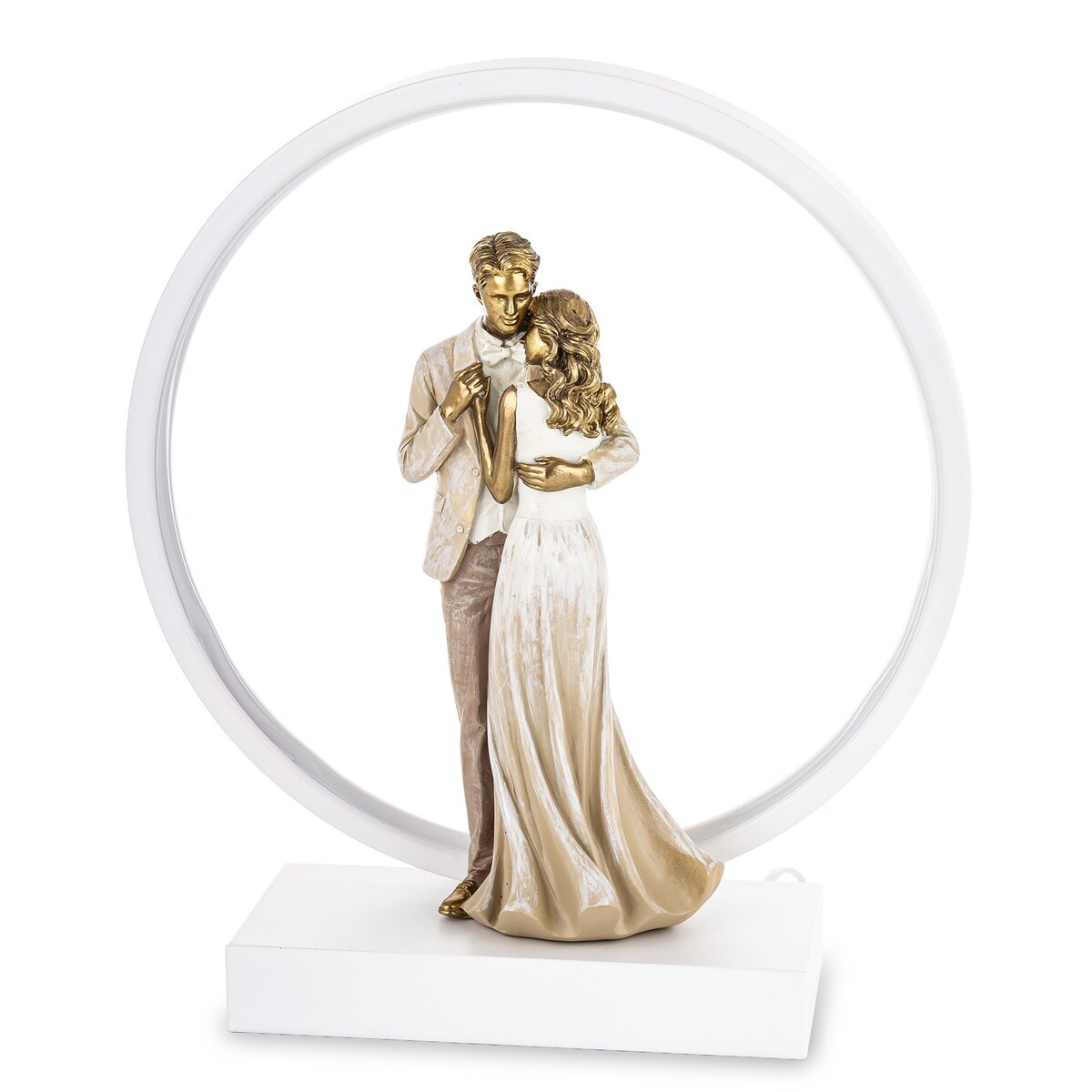 Dekoracja - Para na parkiecie 33x30x10 cm TANCERZE-4 statuetka
