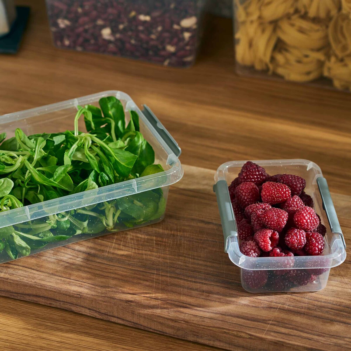 Pojemnik Plastikowy Pudełko Z Pokrywą Na Żywność Antybakteryjne 2X 0,65L