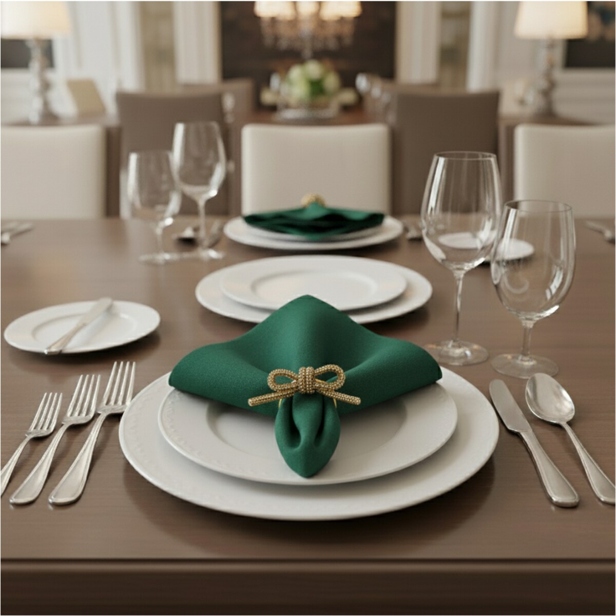 Obrączki Na Serwetki Klamry Pierścienie Do Serwetek Zestaw 4 Szt Wzór Kokarda