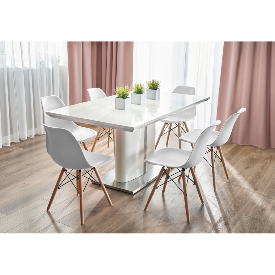 KRZESŁO SKANDYNAWSKIE do KUCHNI salonu JADALNI kuchenne BIAŁE