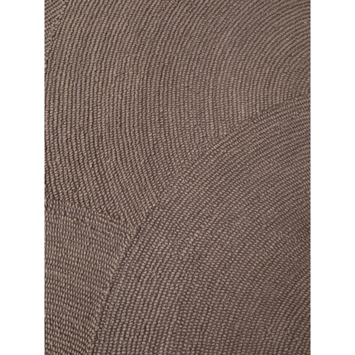Dywan wełniany do salonu 120x180cm, brązowy wzór w półkola, efekt 3d