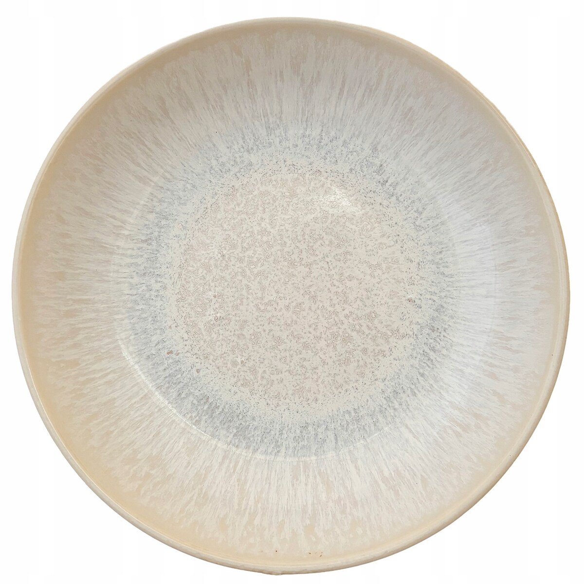 TALERZ DESEROWY 20cm GŁĘBOKI ceramiczny obiadowy beżowy na ciasto okrągły
