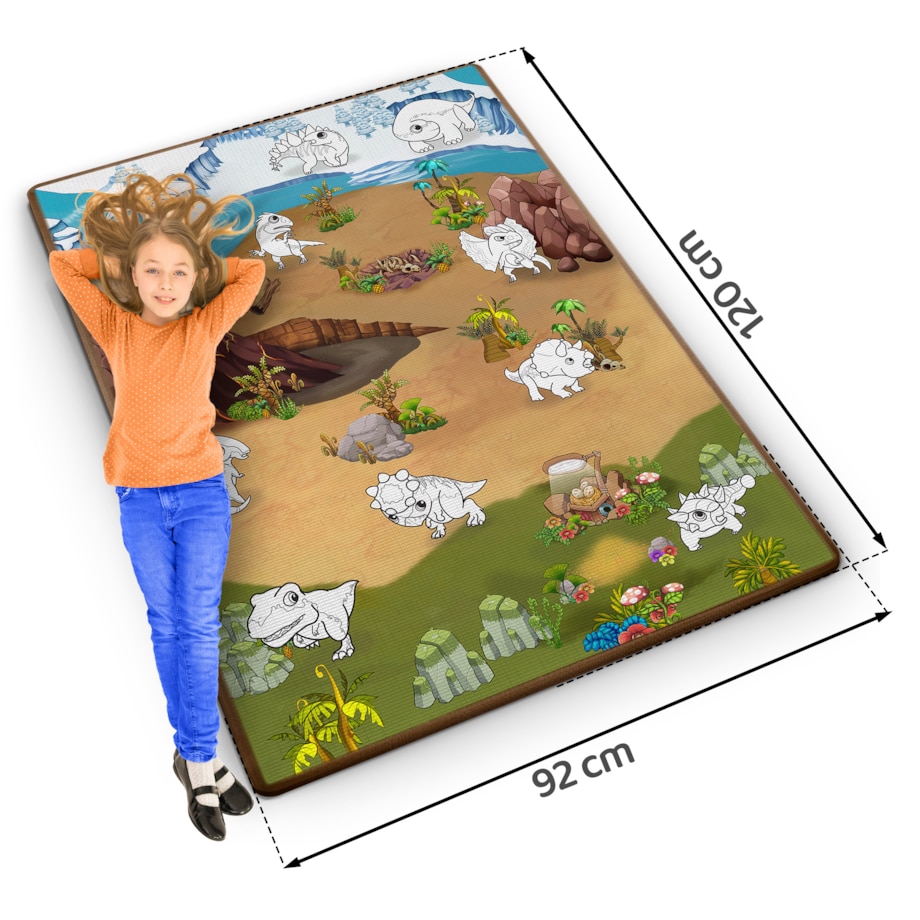 Mata edukacyjna piankowa dywan do malowania 92x120 cm zmywalna Ricokids