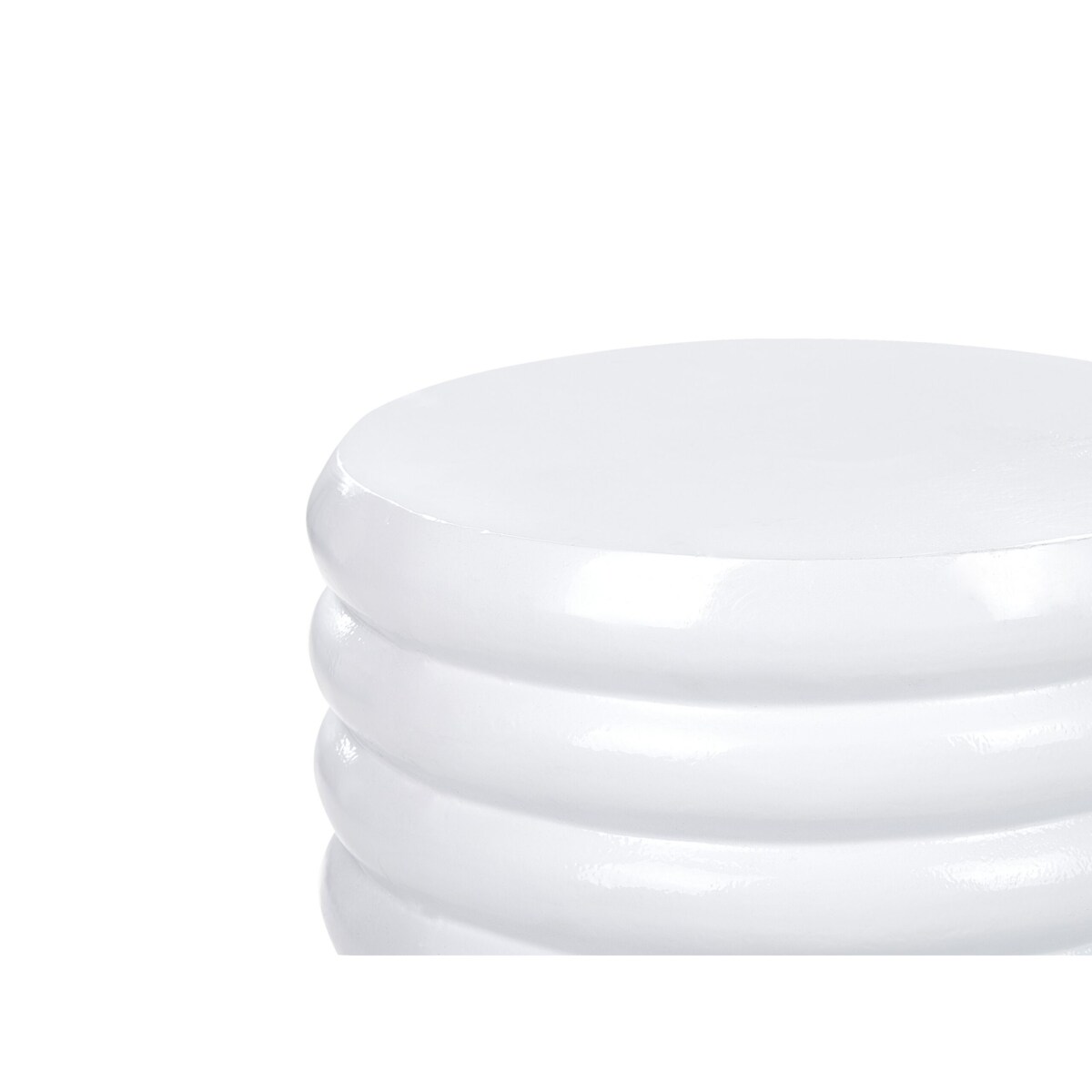 Stolik pomocniczy metalowy biały z czarnym KIKIWA