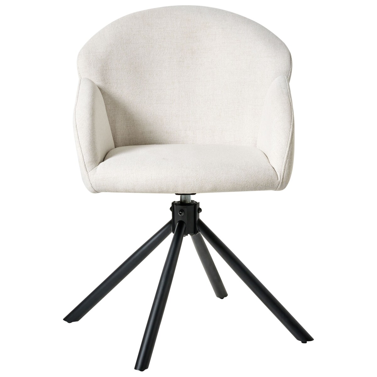 Zestaw 2 krzeseł do jadalni Obrotowy MAYBEE Złamana biel