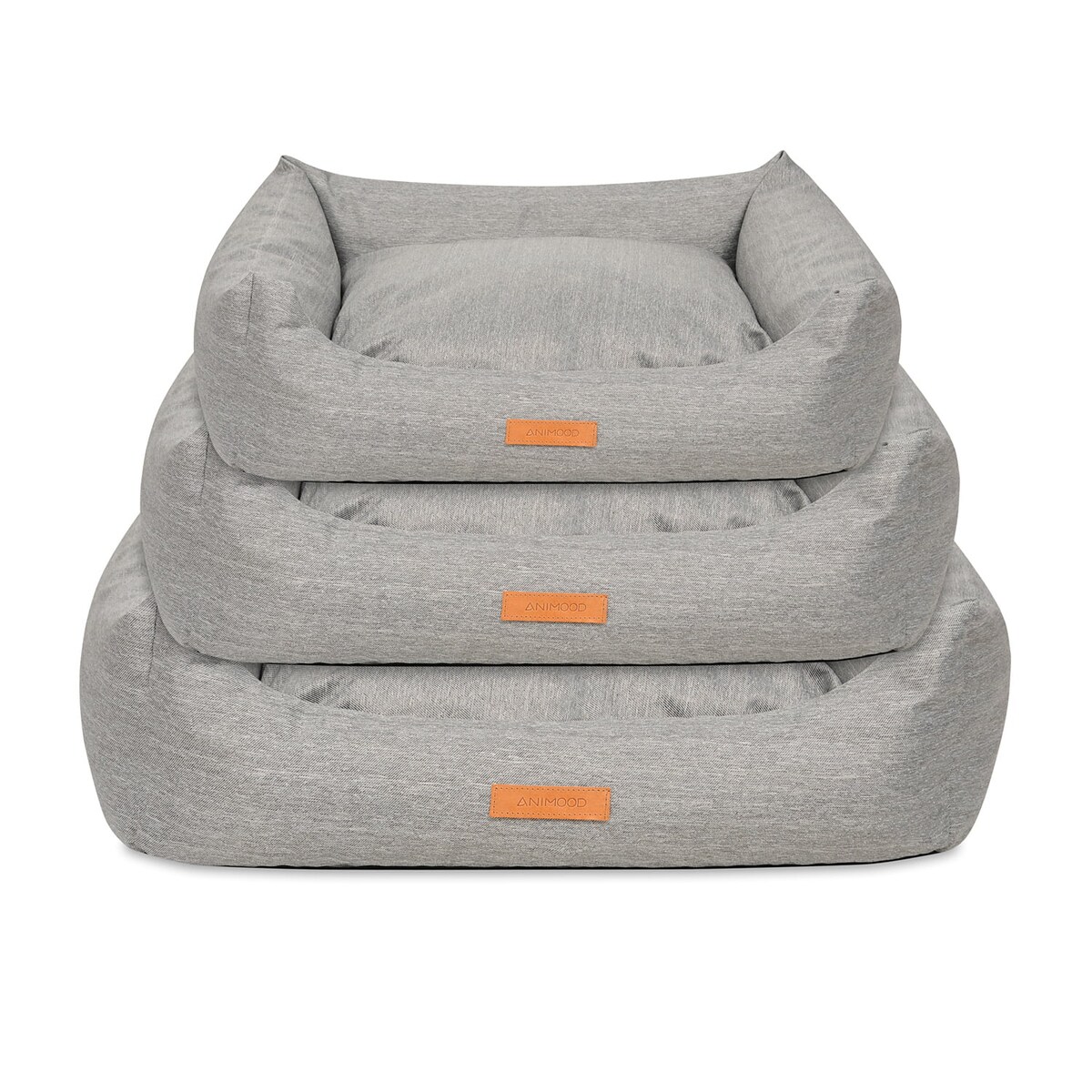 Animood Legowisko Alex rozmiar: M, kolor: szary, materiał: jeans imitacja