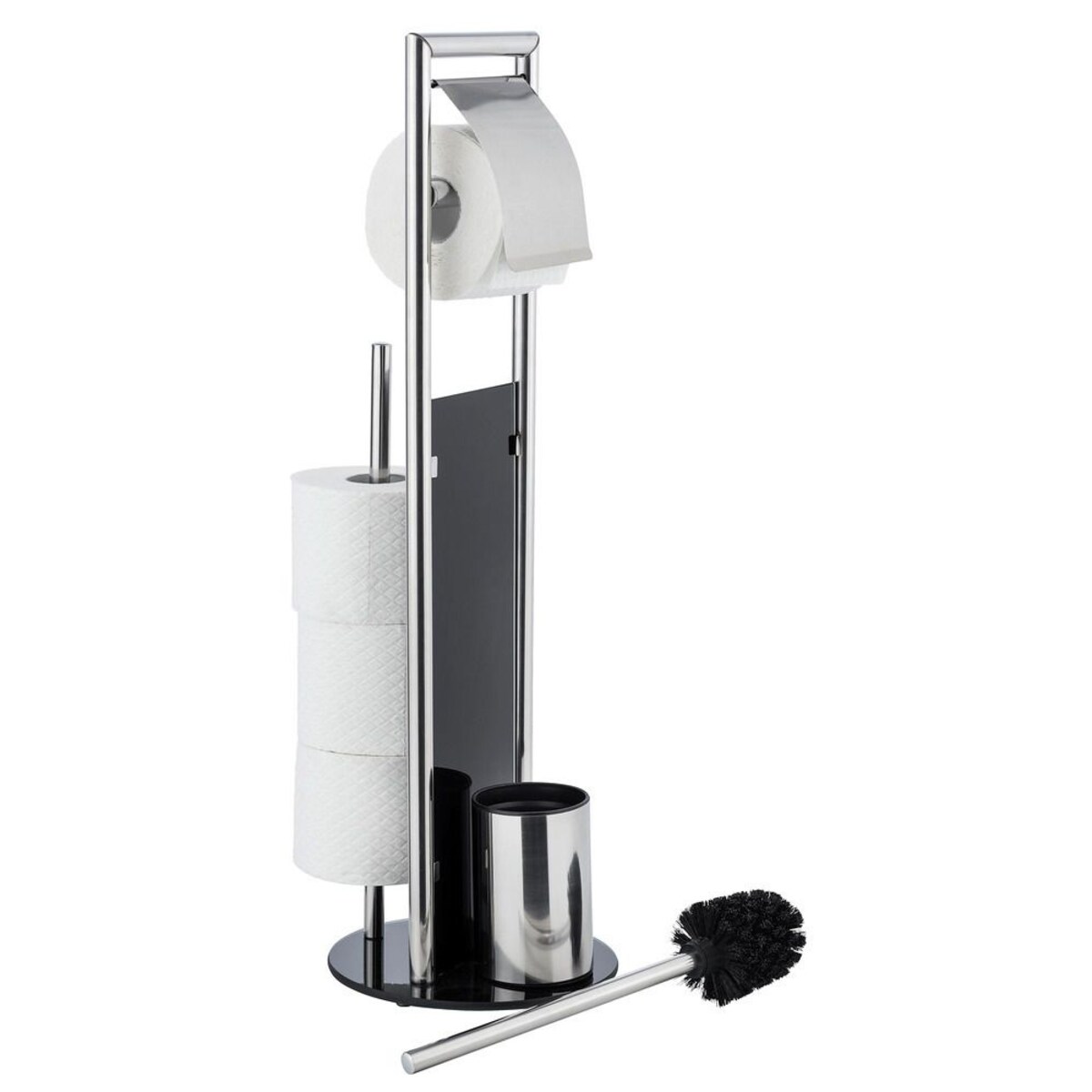Stojak na papier toaletowy i szczotkę WC RAVINA, 3w1