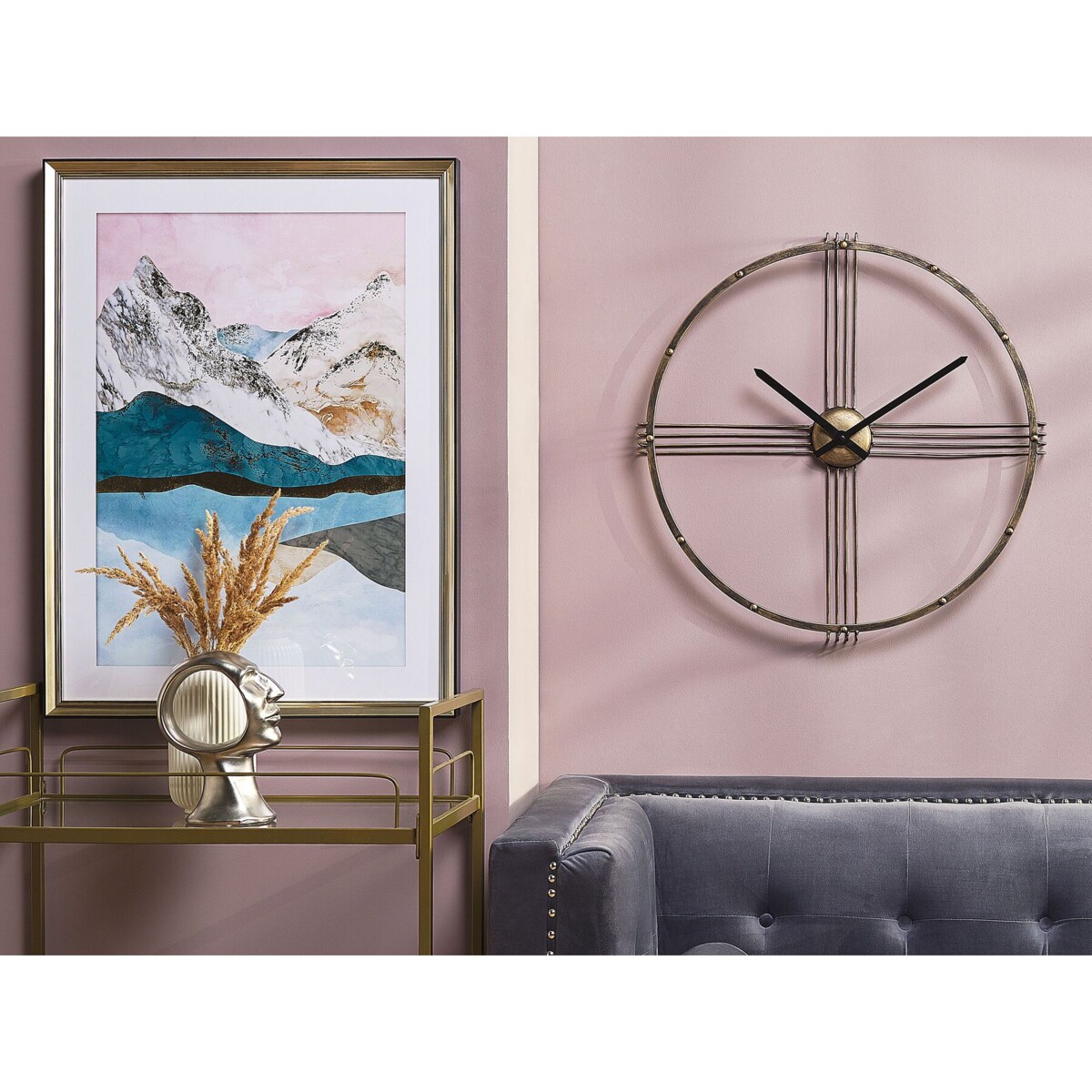 Zegar ścienny ø 64 cm złoty ASCONA