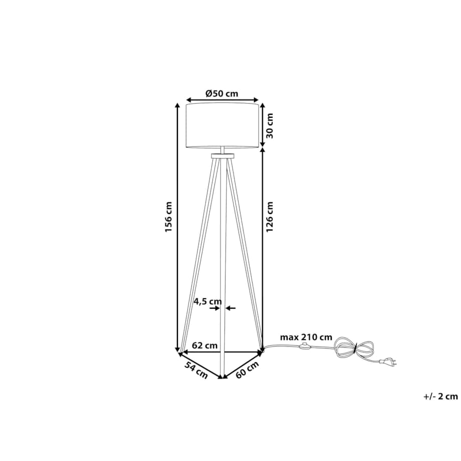 Lampa podłogowa metalowa biała STILETTO