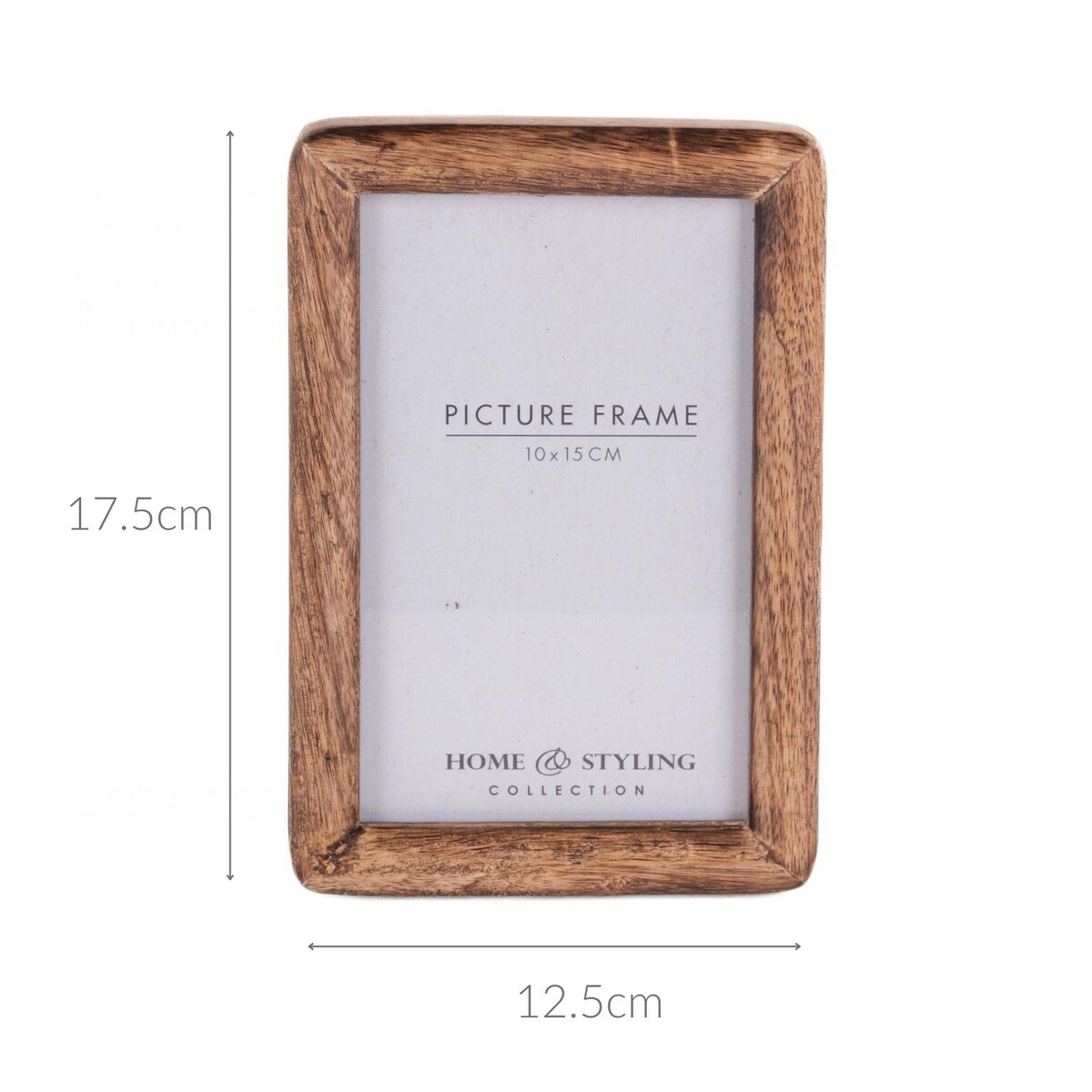 Drewniana ramka na zdjęcie, stojąca, z drewna mango, 10 x 15 cm