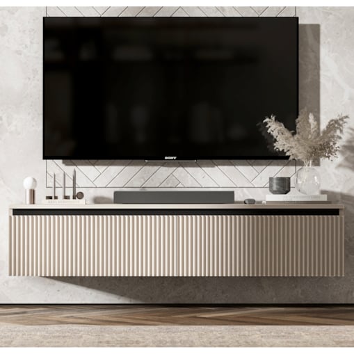 Nowoczesna Wisząca Szafka RTV Glamour Komoda RTV Kaszmir Mat 140 cm