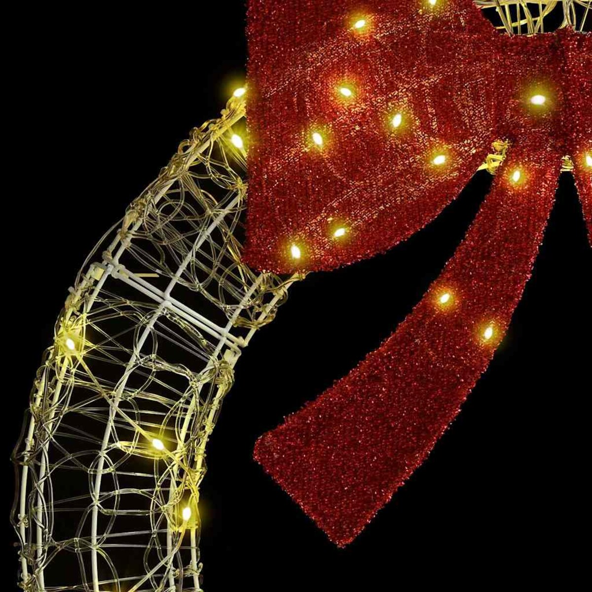 vidaXL Wianek z 150 diodami LED Ciepła biel 120 cm Akryl