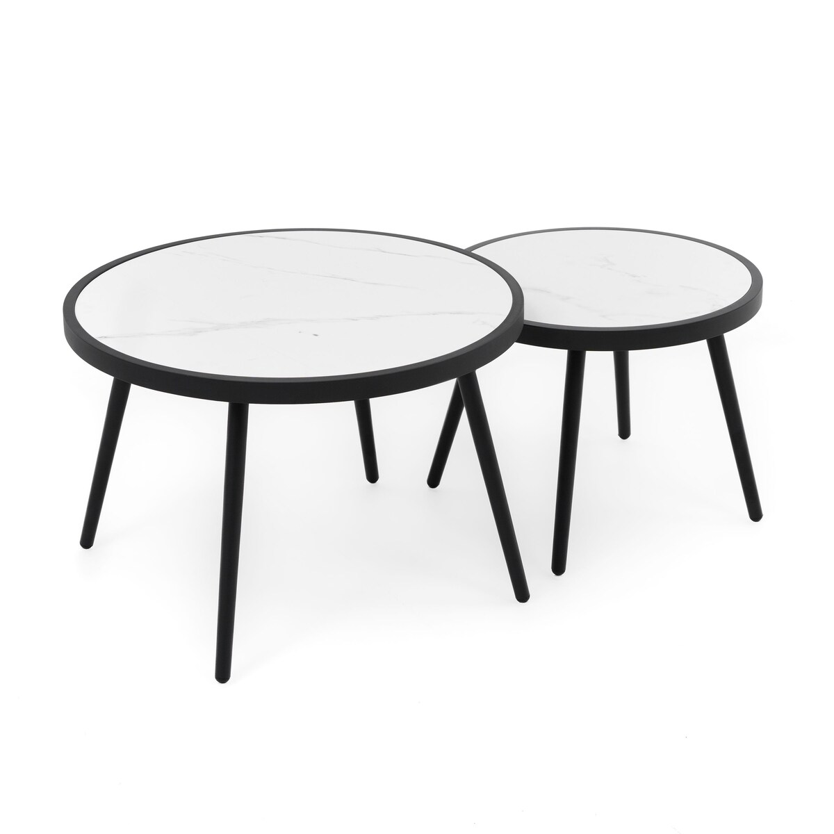 Zestaw mebli ogrodowych taras balkon aluminiowe TULUM beżowo czarne