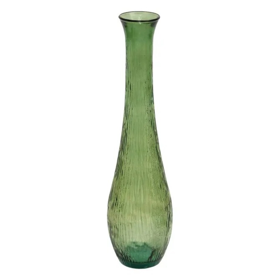 Wazon ze szkła z recyklingu Caria, zielony, 99 cm