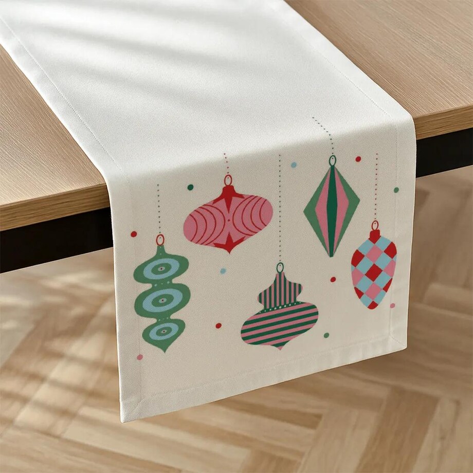 Bieżnik świąteczny - Bombki - 40x250