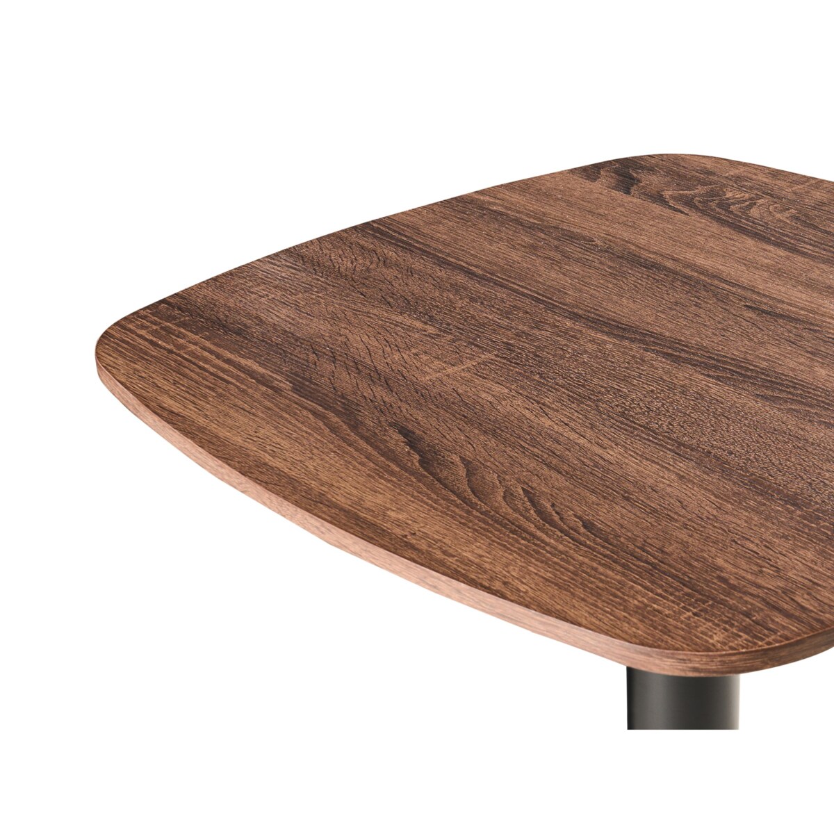 Stół barowy MORELLA Czarny/ ciemny brąz 60 cm