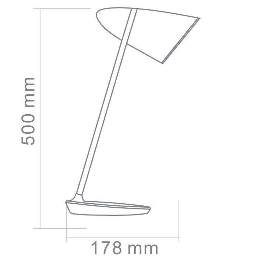 Stojąca LAMPKA biurkowa Elmo Tavolo Bianco Orlicki Design stołowa LAMPA nocna do sypialni biała