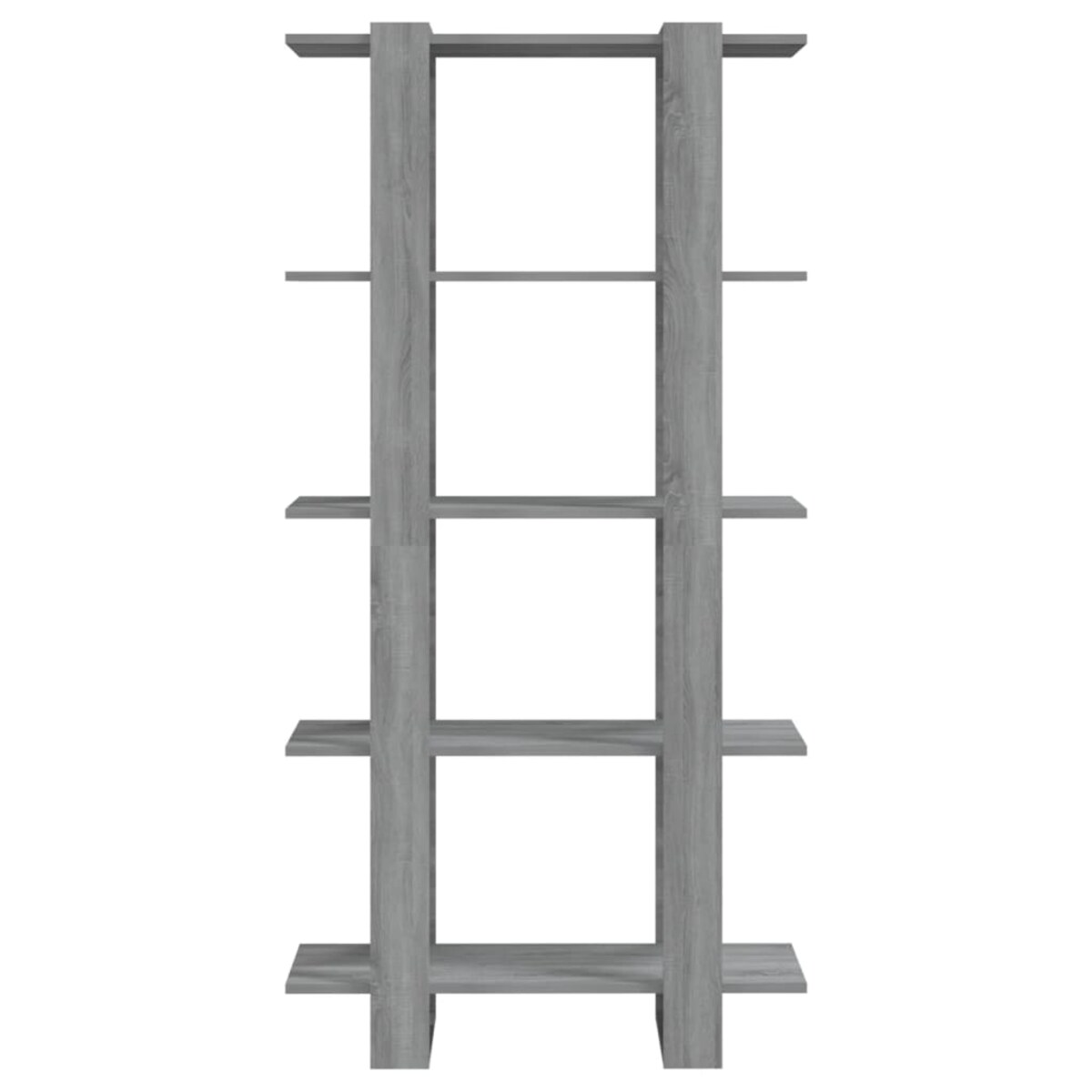 vidaXL Regał na książki/przegroda, szary dąb sonoma, 80x30x160 cm