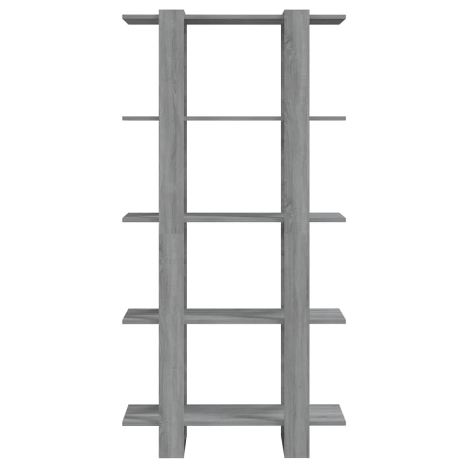 vidaXL Regał na książki/przegroda, szary dąb sonoma, 80x30x160 cm