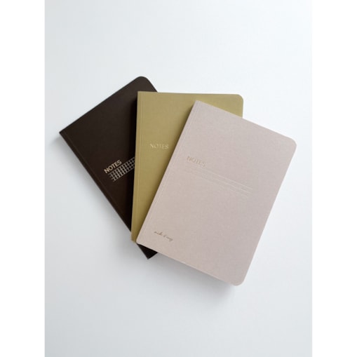 Zestaw trzech ekologicznych notesów – kratka, linie, kropki!