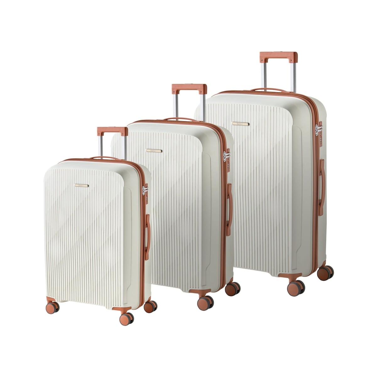 Zestaw 3 walizek TONSAI Złamana biel