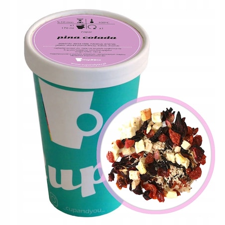 Sypana herbata owocowa tropikalna PINA COLADA dzika róża 180g premium