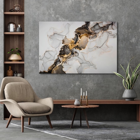 Obraz Na Płótnie Marmur W Stylu Glamour 120x80cm