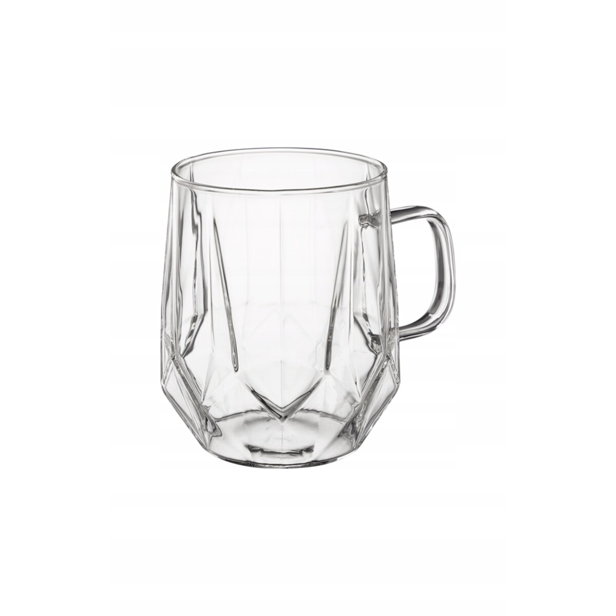 2x NOWOCZESNY KOMPLET SZKLANEK DO KAWY HERBATY Z UCHEM ZESTAW 320 ml box