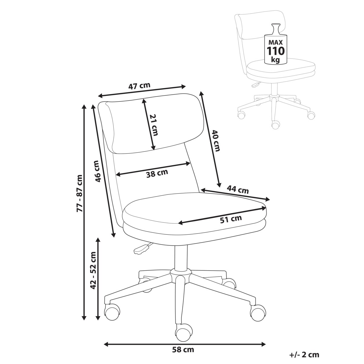 Krzesło obrotowe GRANBY Boucle Złamana biel