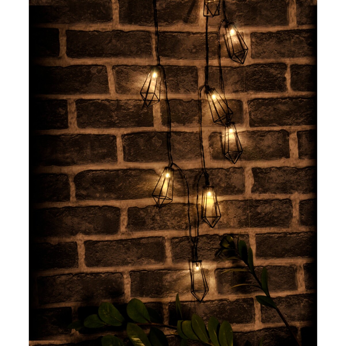 Industrialny łańcuch druciany do dekoracji 10 LED 2,1m ciepła