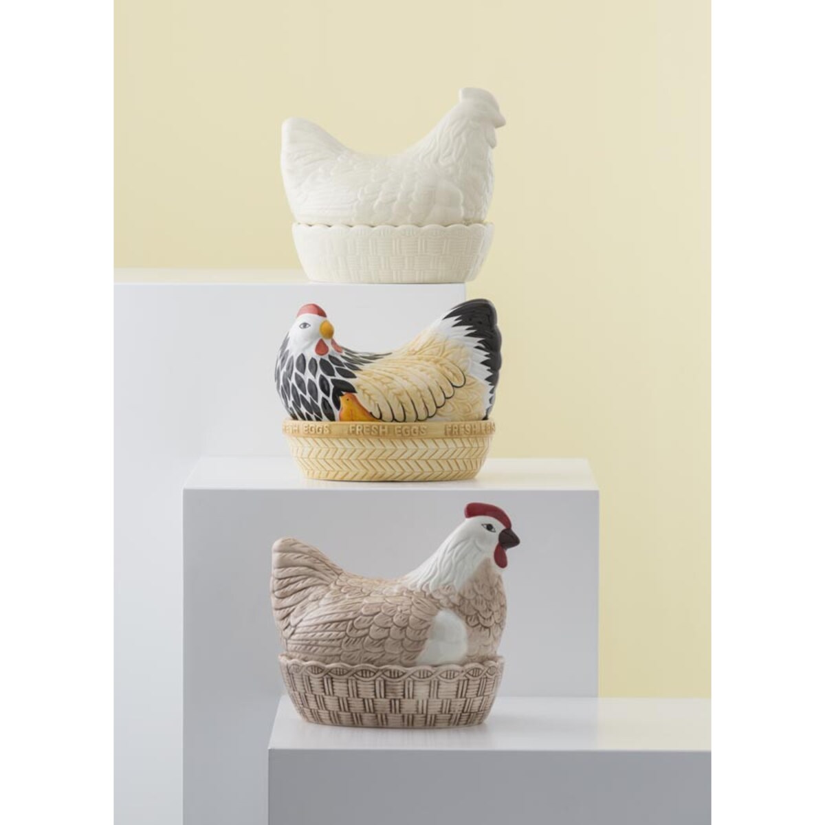 Kamionkowy pojemnik do przechowywania jaj Cream Hen Nest, 22 x 17 x 20 cm, Mason Cash