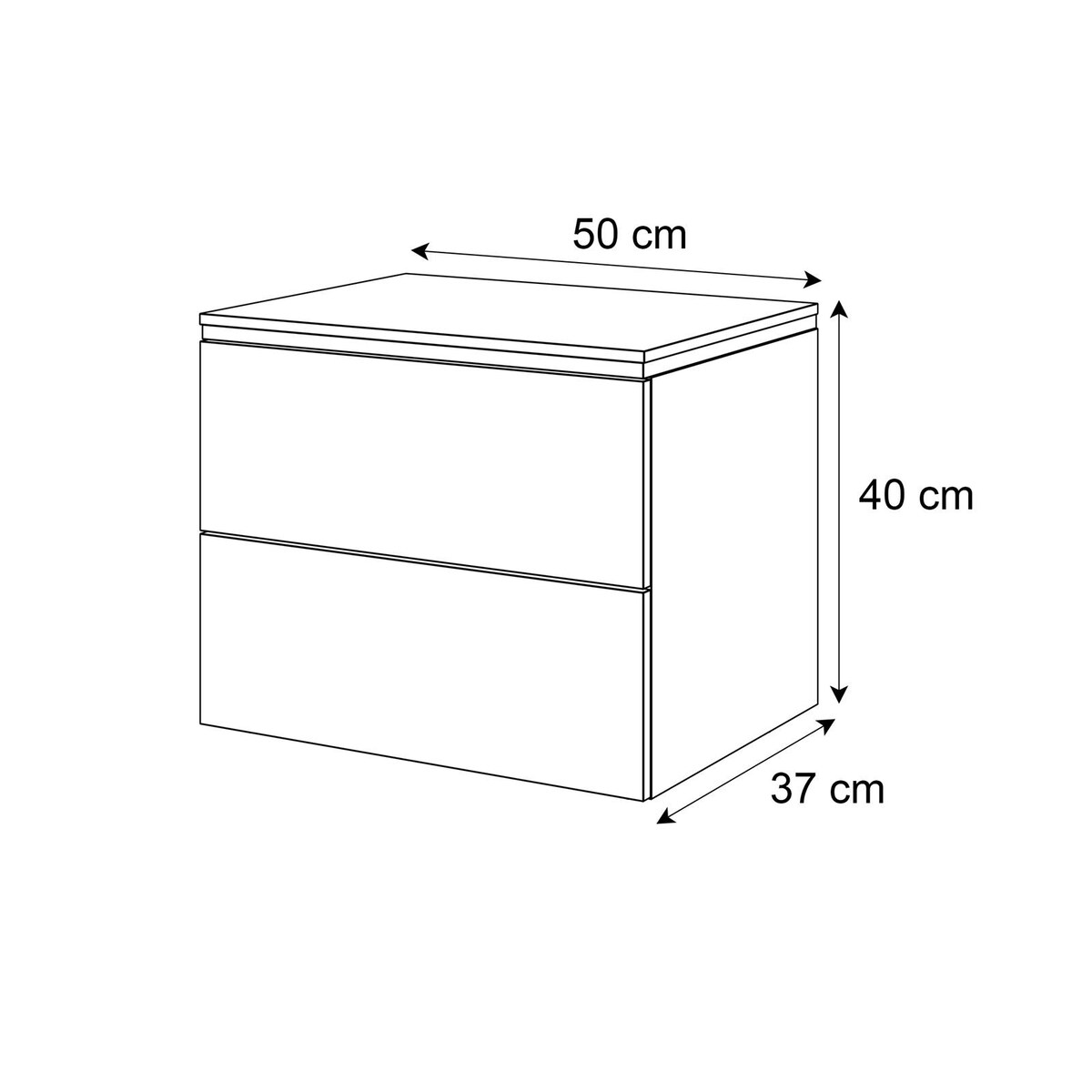Stolik nocny AURORA II kaszmir wiszący LED