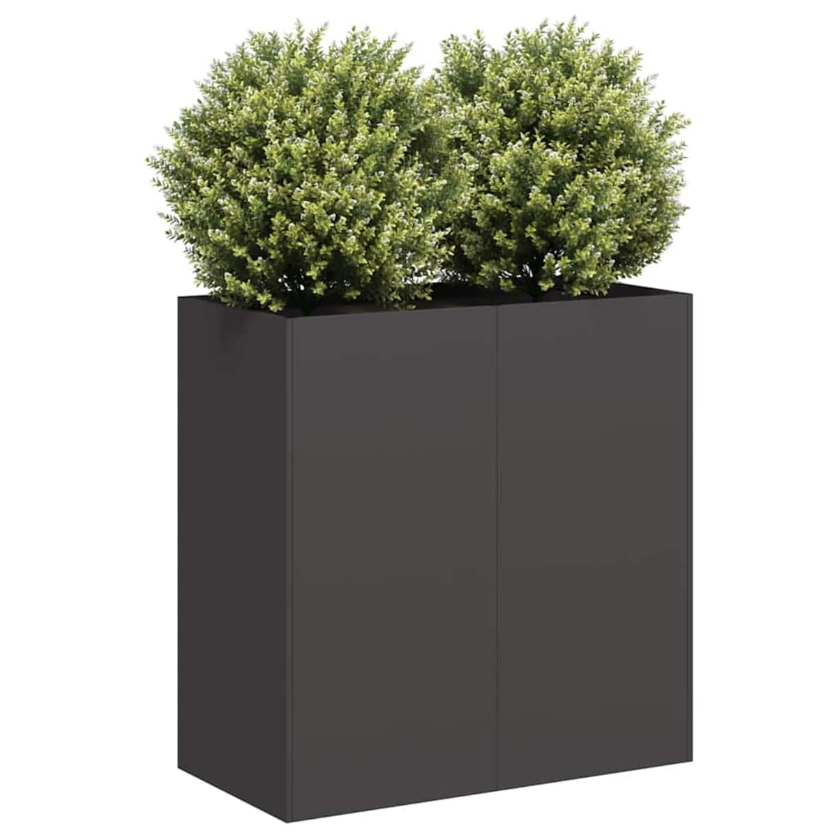 vidaXL Doniczka Czarna 80x40x80 cm Stal walcowana na zimno