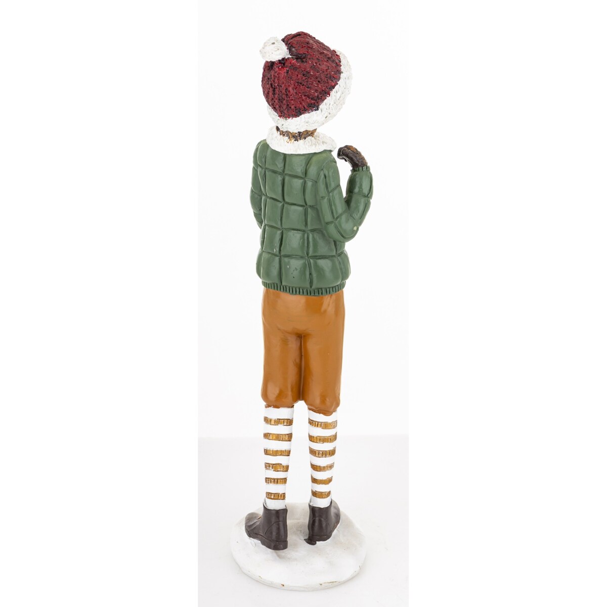 Figurka - Zimowa dziewczynka 26x7x7 cm TOSIA w brązowych spodniach