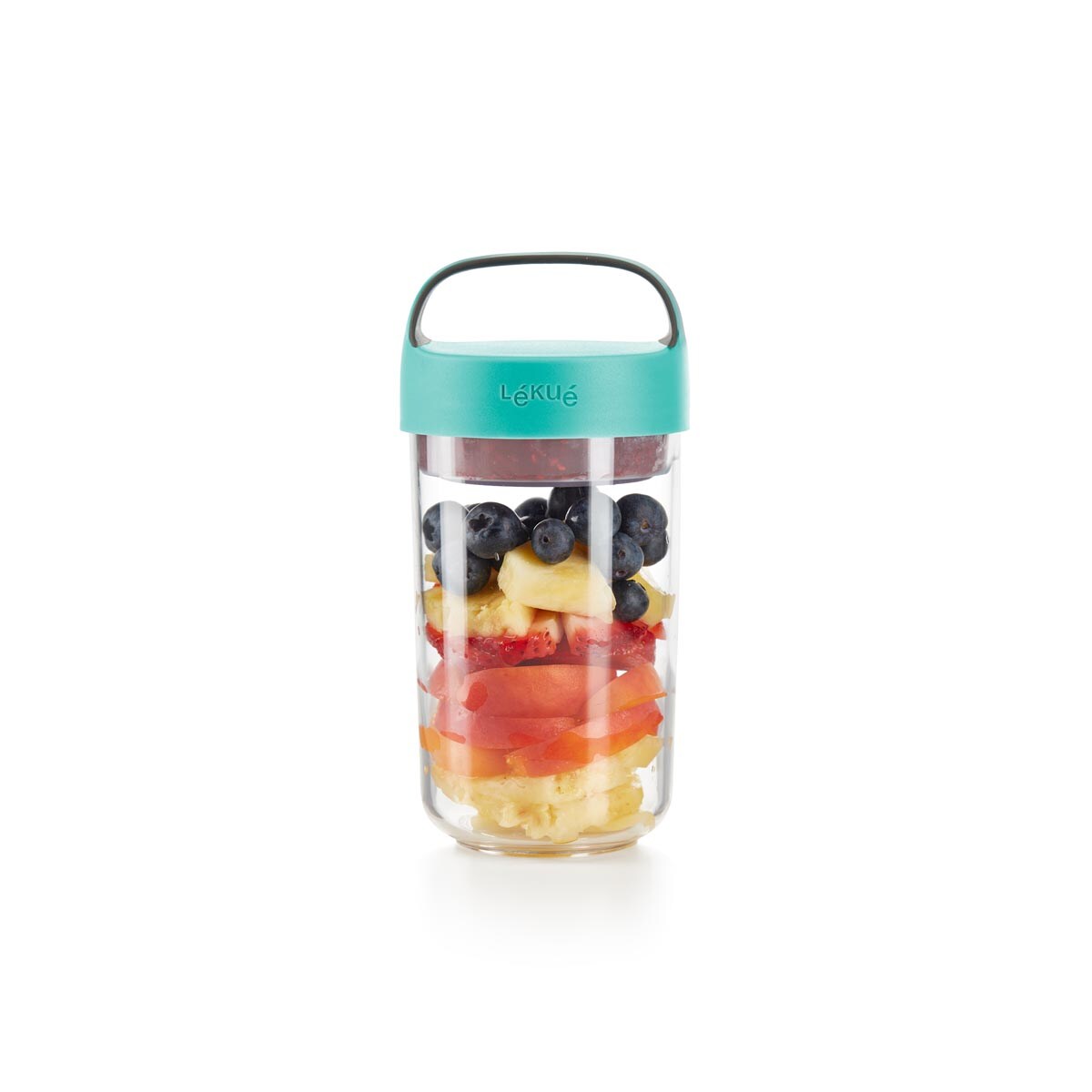 Pojemnik JAR TO GO turkusowy 600 ml / Lekue