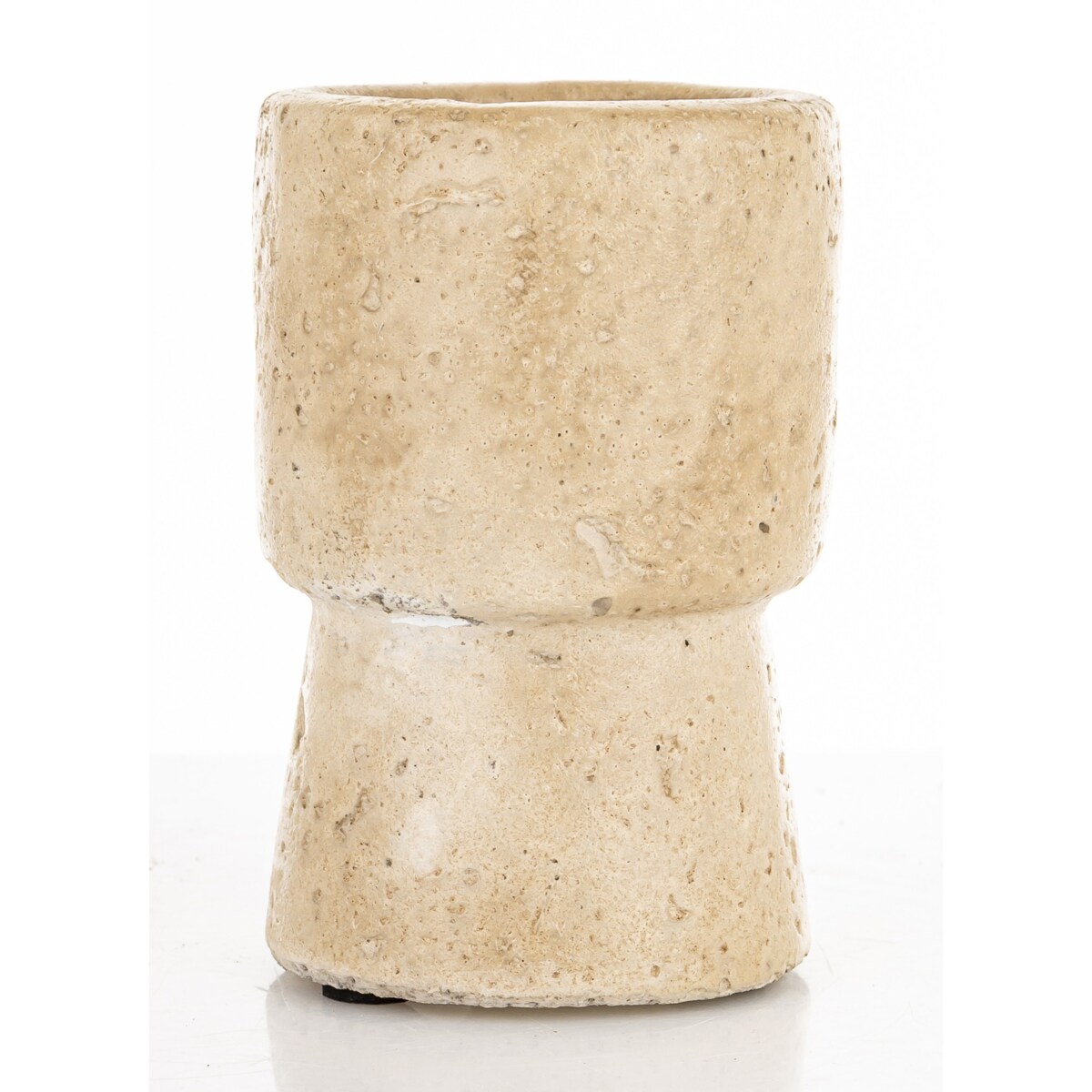 Świecznik cementowy 9x6x6 cm TORING-4 beżowy
