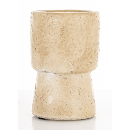 Świecznik cementowy 9x6x6 cm TORING-4 beżowy