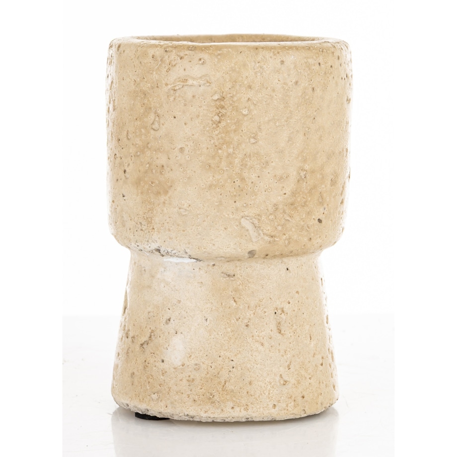 Świecznik cementowy 9x6x6 cm TORING-4 beżowy