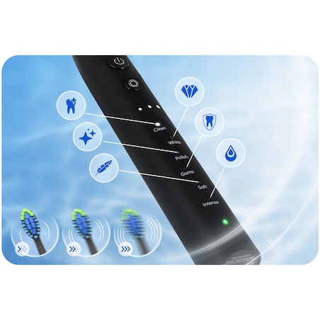 Szczoteczka soniczna do zębów Berdsen Galaxy czarna + etui 322000